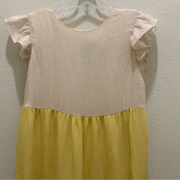 The Impeccable Pig Maxi‎ dress, pastel yellow, pink, peach, beige stripe Flowy S - Picture 4 of 9